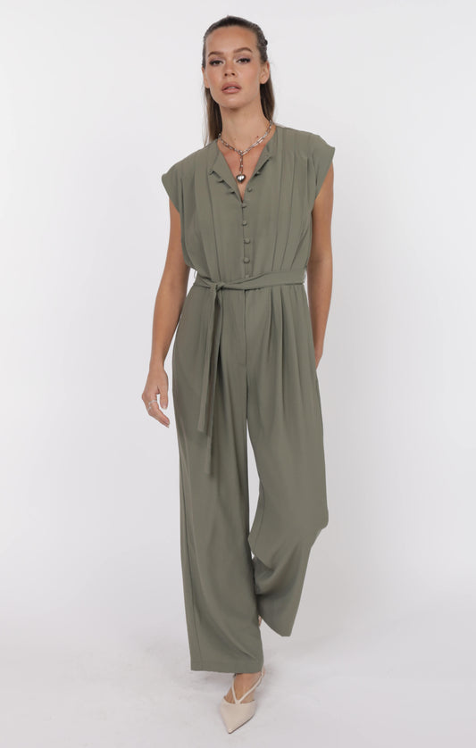 For You Crepe Pleat Jumpsuit