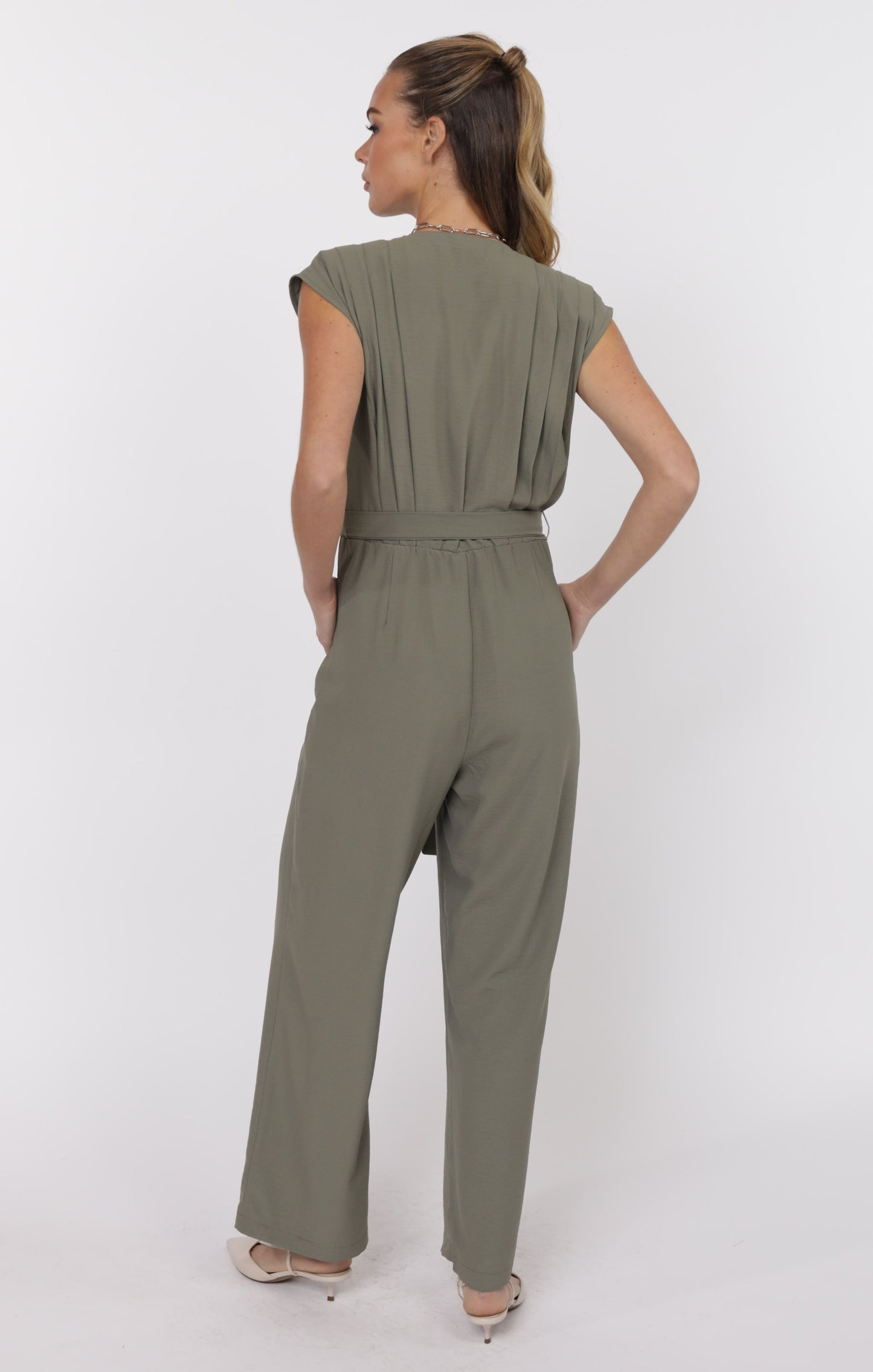 For You Crepe Pleat Jumpsuit