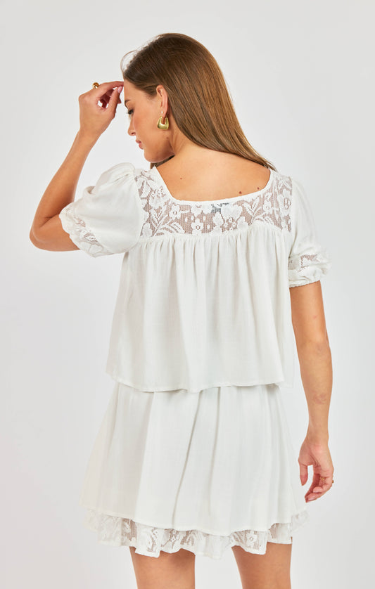Misty Lace Inset Top