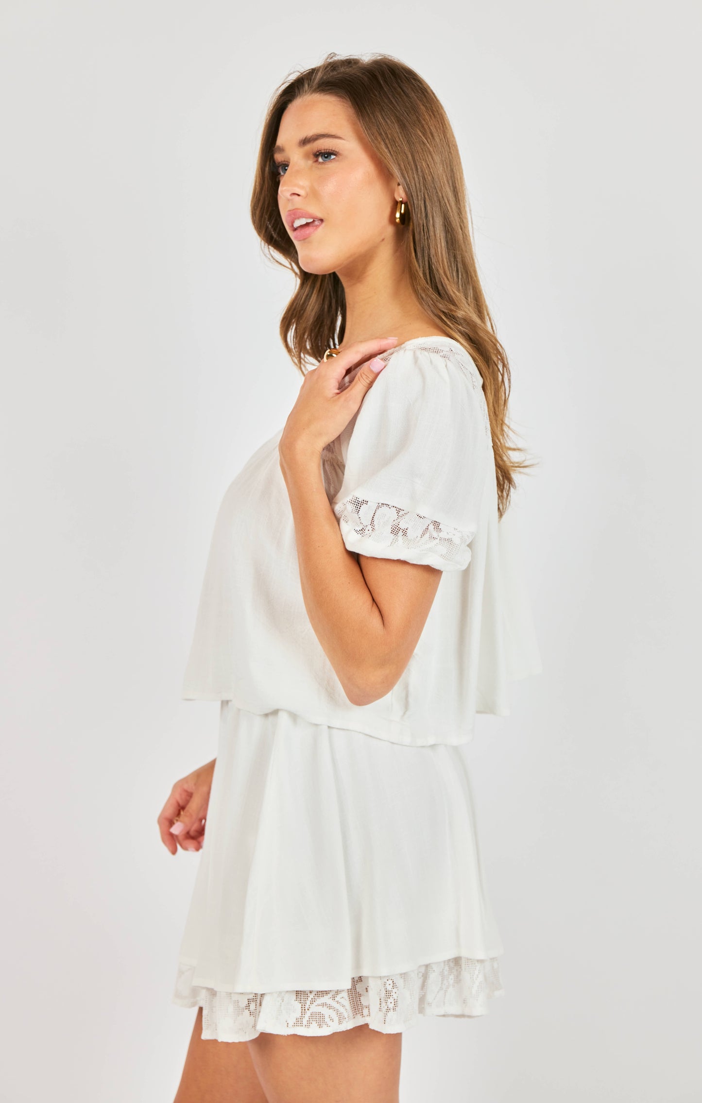 Misty Lace Inset Top