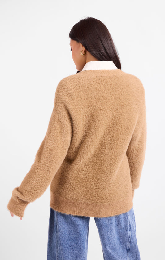 Hallie Fuzzy Cardigan