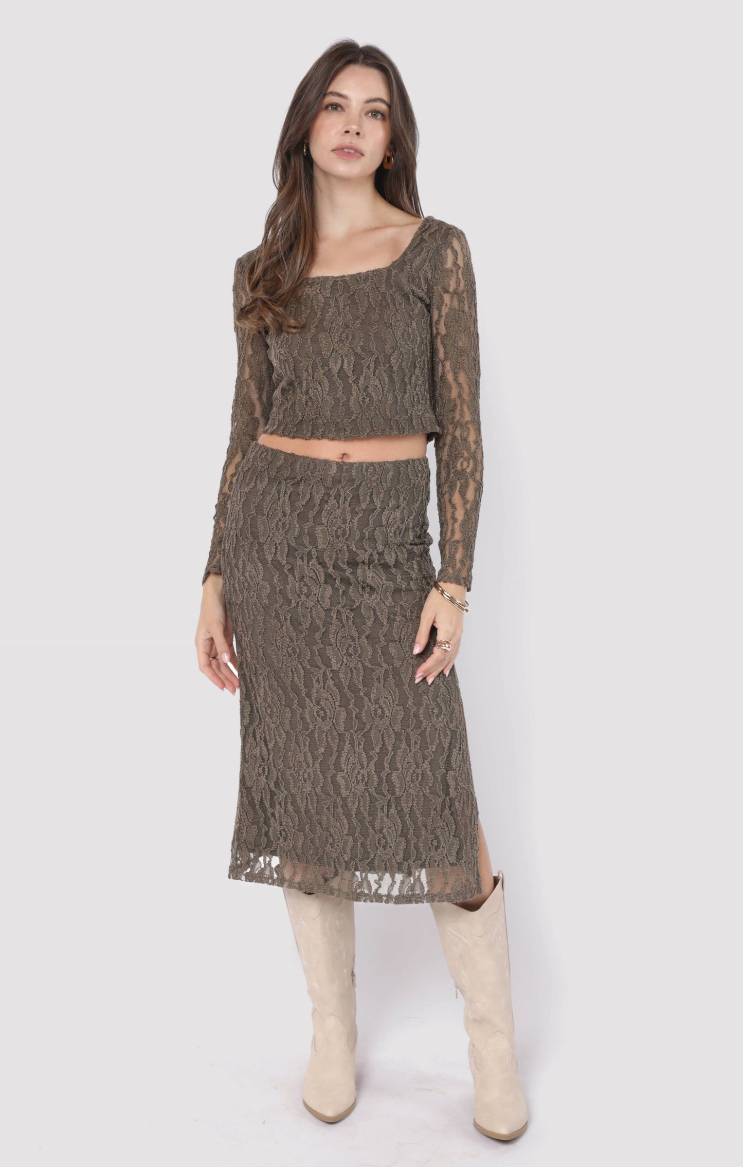 Low Lights Lace Crop Top