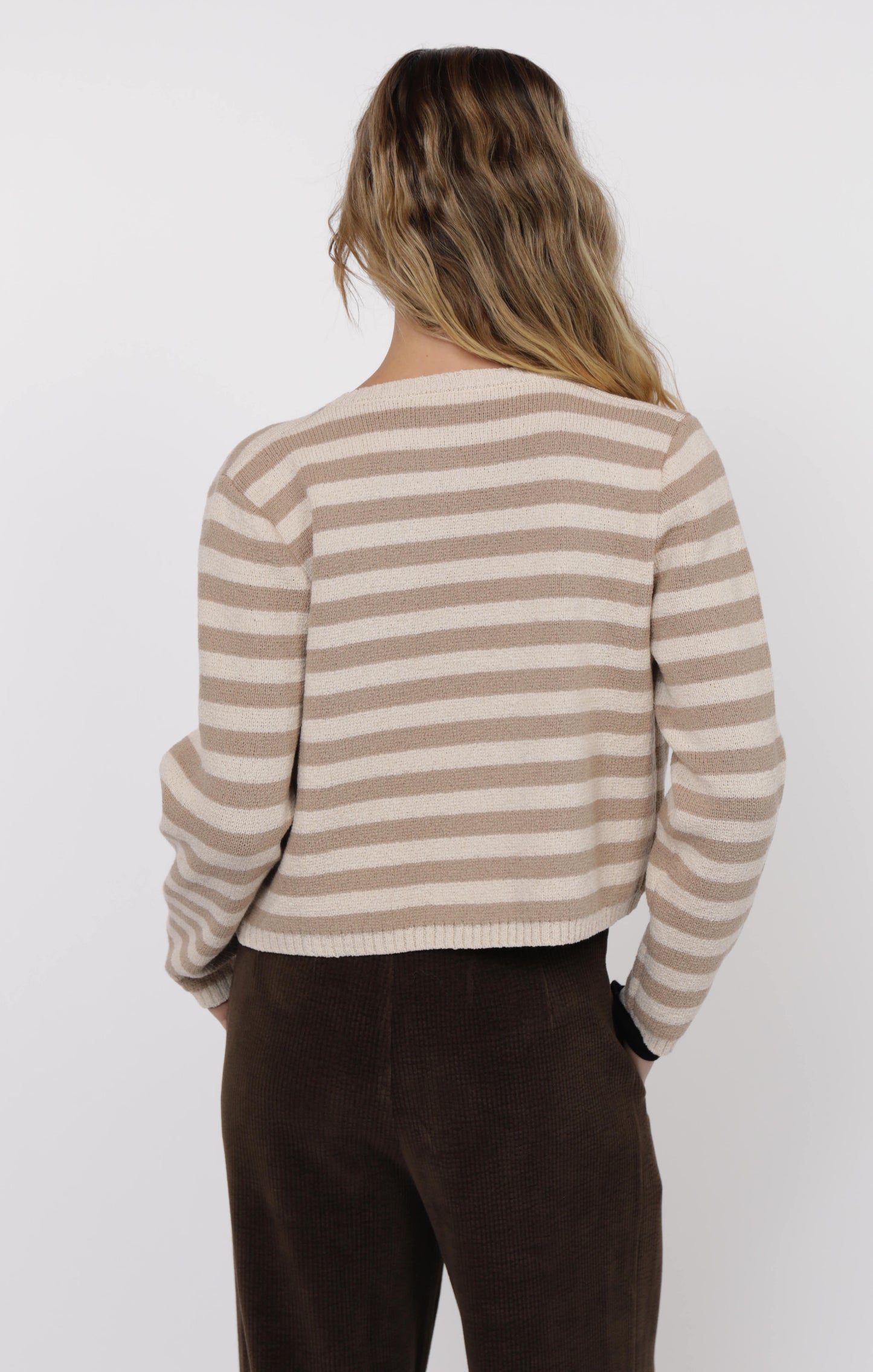 Daphne Long Sleeve Stripe Cardigan