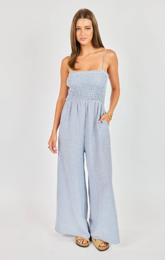 Garden Sun Smocked Jumpsuit