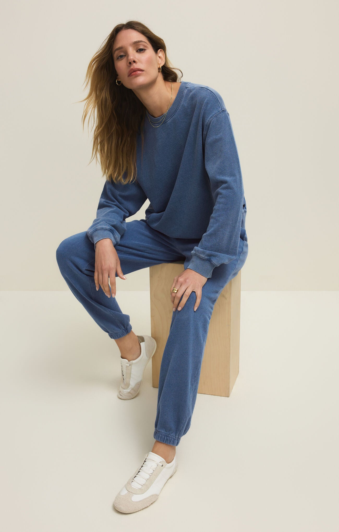 Z Supply Boyfriend Denim Sweatshirt