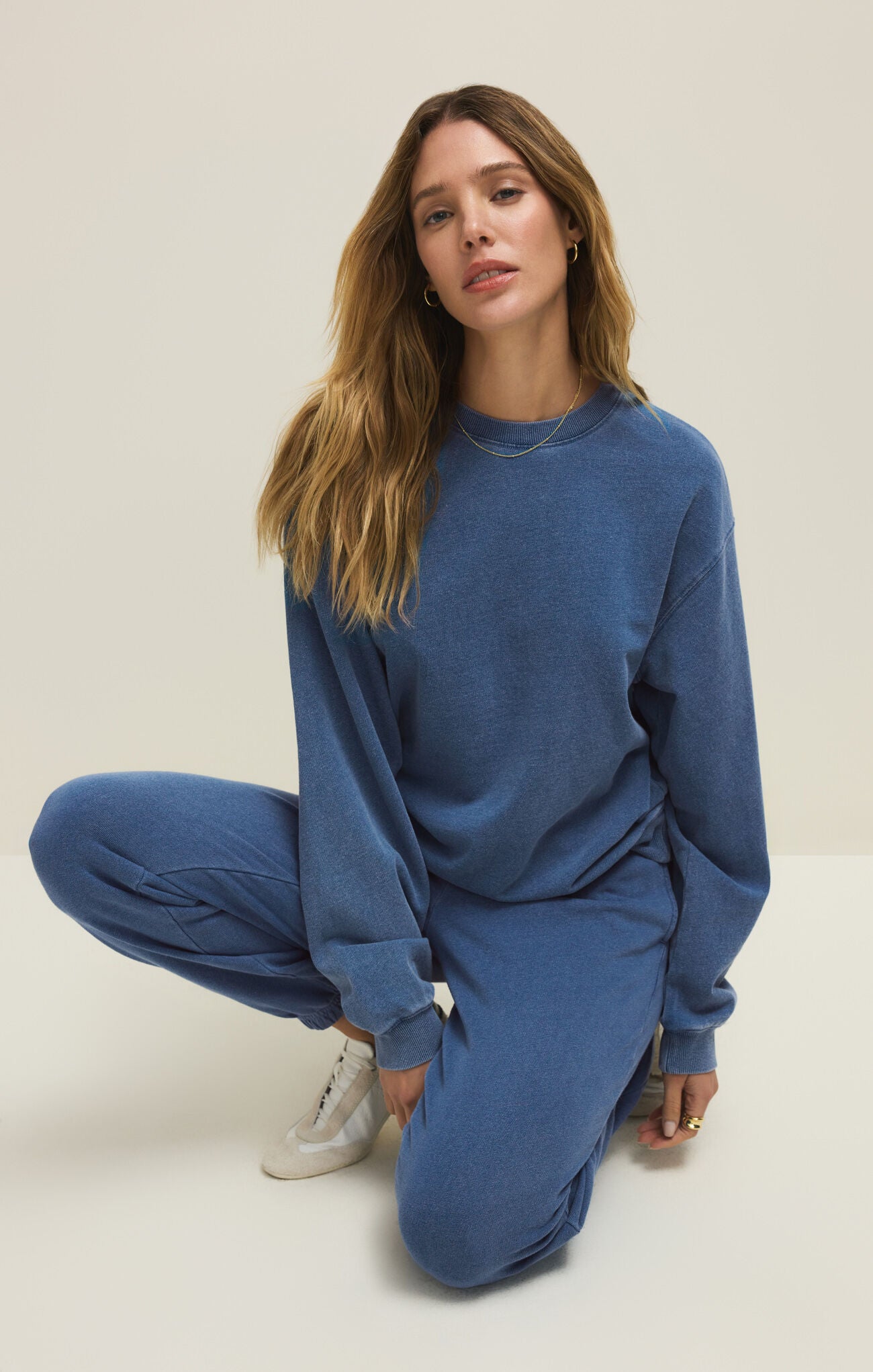 Z Supply Boyfriend Denim Sweatshirt