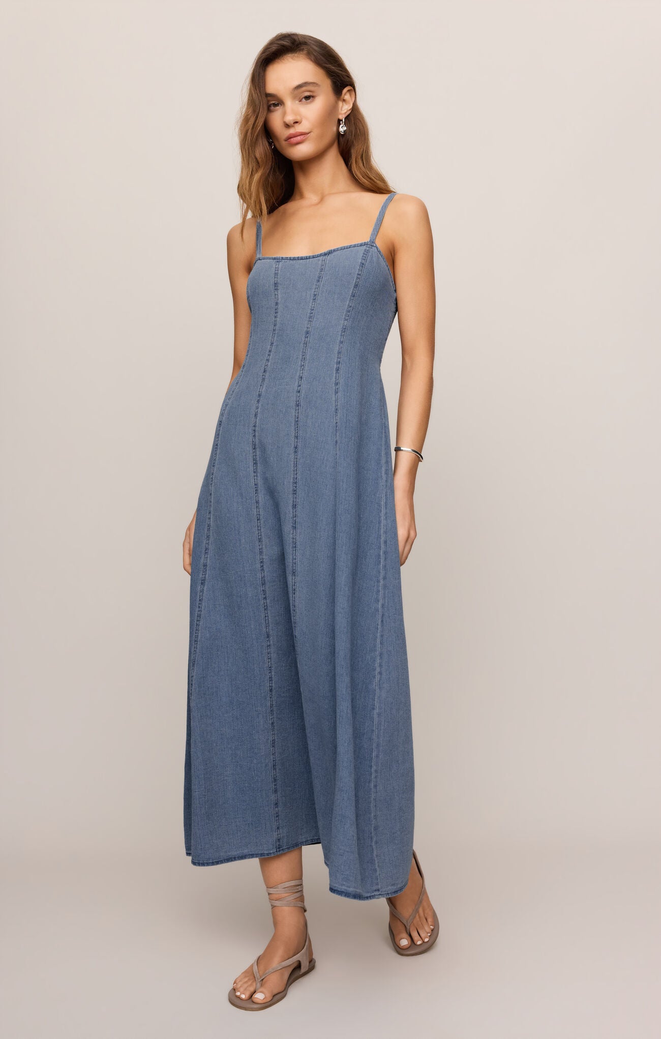 Lenora Indigo Midi Dress